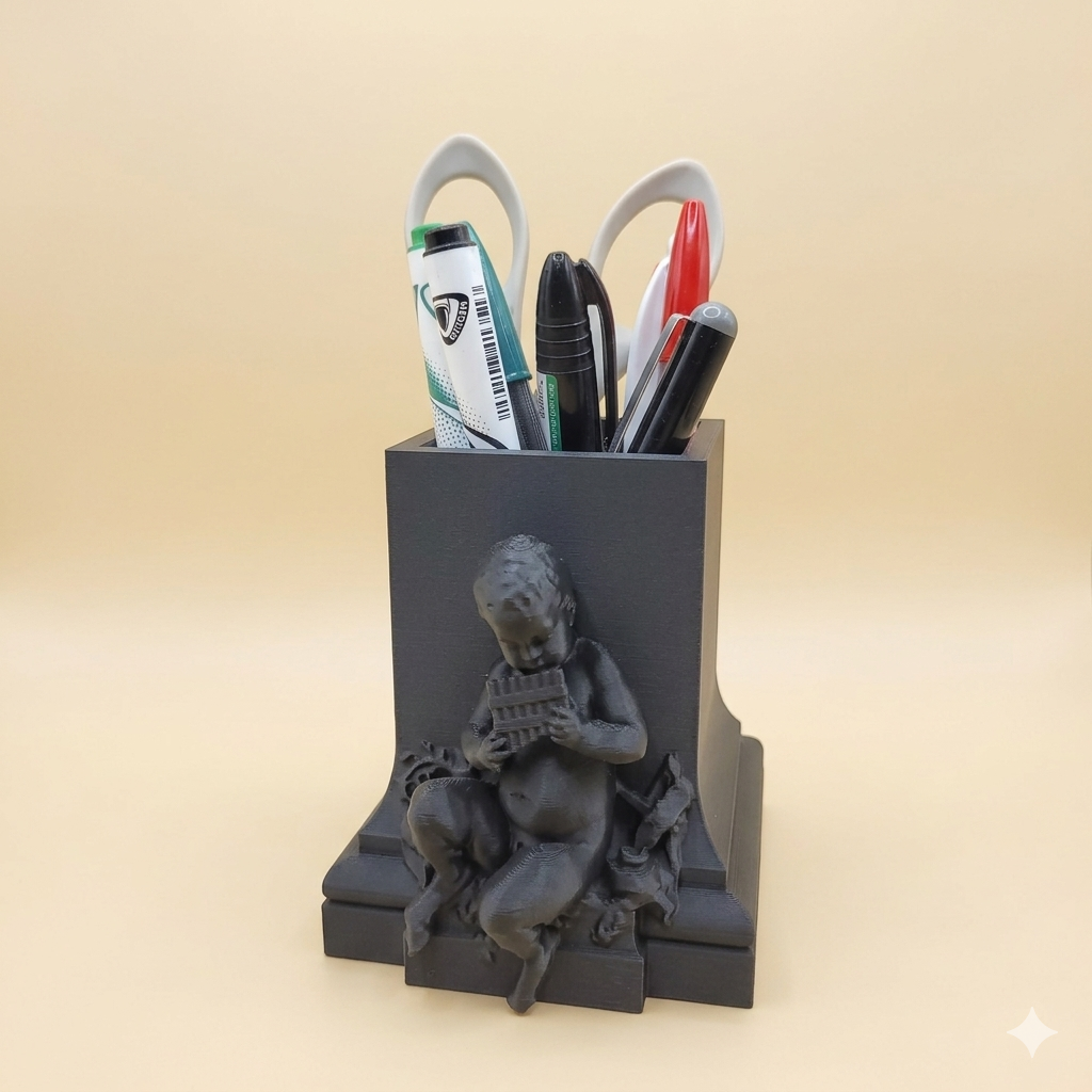 Pot à crayons "Le Satyre" — Fontaine Tillier, Clamecy